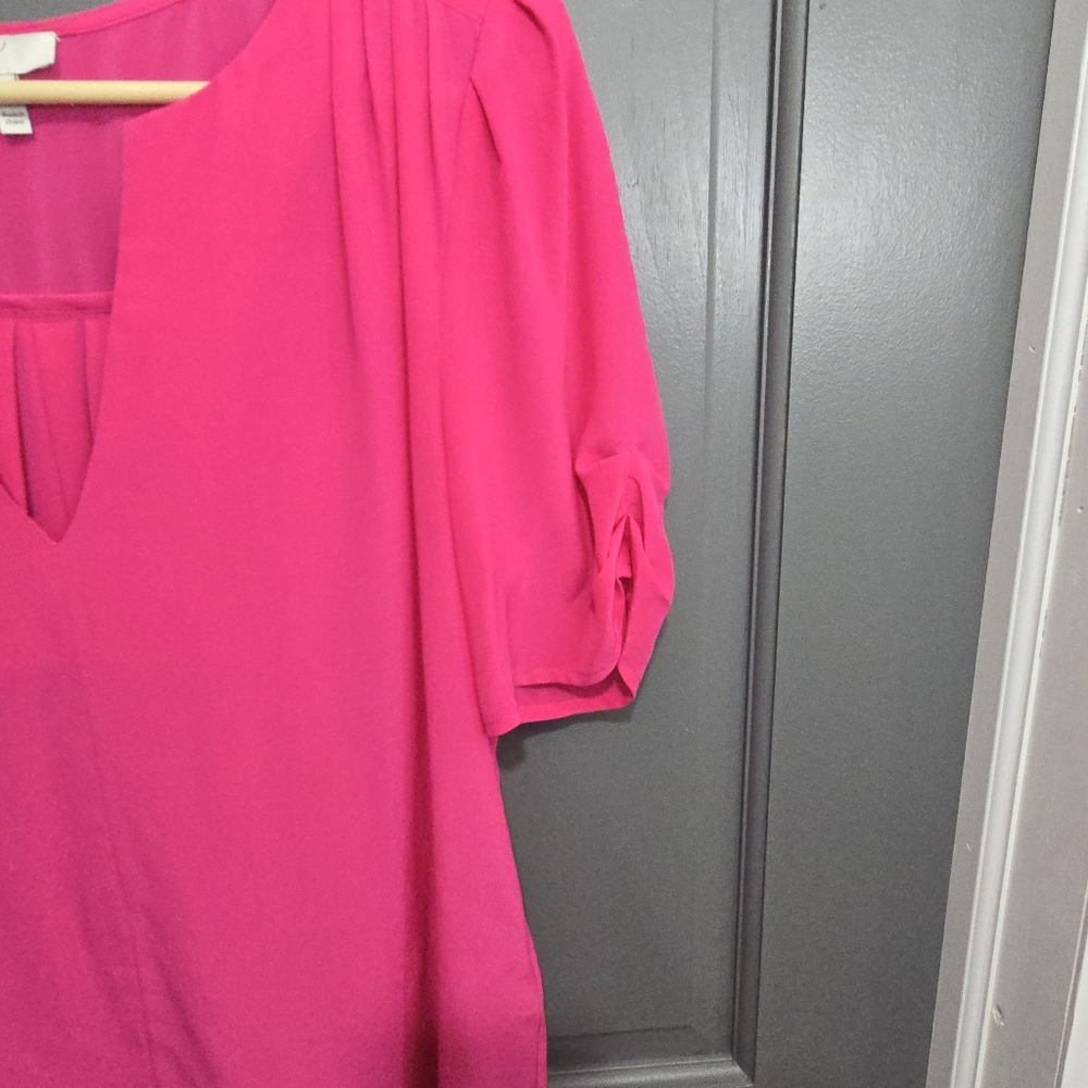 100% Silk Pink Slip Over Bloiuse - Picture 11 of 11